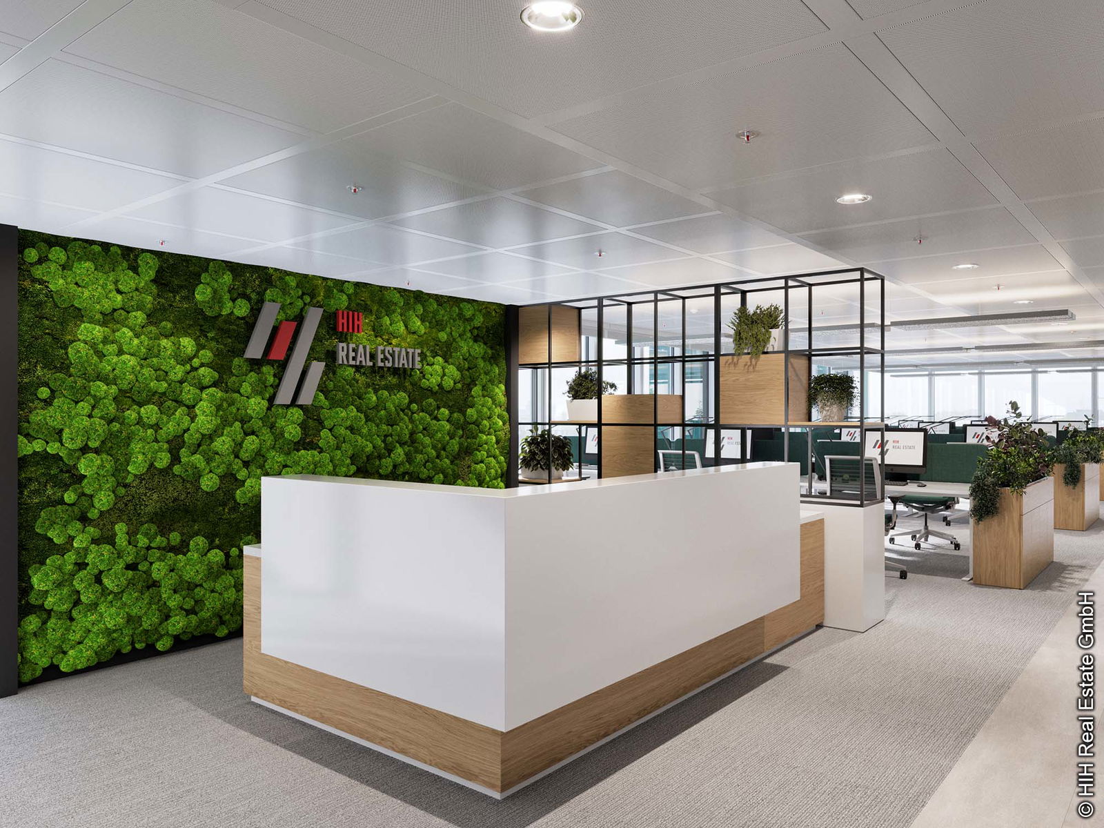 HIH - NM1 - Neue Mainzer Strasse 1 - Frankfurt - Bürokonzept - Moderne Ausstattung - Visualisierung